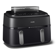 Philips 5000 series NA551/00 fryer Double 9 L Stand-alone 2750 W Hot air fryer Black, Silver