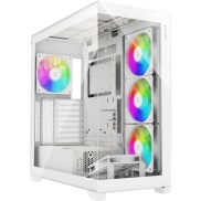 Case, XILENCE, ATX/micro ATX/Mini-ITX, White, Midi Tower, PC, X818.W.ARGB