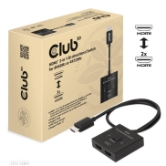 CLUB3D HDMI 2-in-1 Bi-directional Switch for 8K60Hz or 4K120Hz