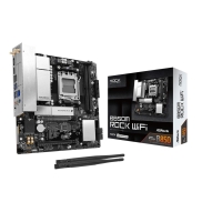 Mainboard, ASROCK, AMD B850, Socket AM5, micro ATX, RAM DDR5-SDRAM, 2xSlots, Wi-Fi Yes, Bluetooth Yes, 1xNumber of M.2 (M) slots, B850MROCKWIFI