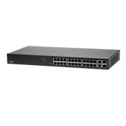 Switch, AXIS, Rack 1U, 24x10Base-T / 100Base-TX / 1000Base-T, 2x10/100/1000BASE-T/SFP combo, 2xSFP, 24xRJ45, PoE ports 24, 01192-002