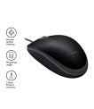 MOUSE USB OPTICAL B110 SILENT/BLACK 910-005508 LOGITECH sīkattēls