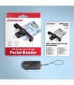 CARD READER POCKET SMARTCARD/USB-C CRE-SMPC AXAGON sīkattēls
