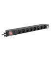 LANBERG PDU 19inch 1U 16A 8x FR 2m thumbnail