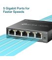 Switch, TP-LINK, 5x10Base-T / 100Base-TX / 1000Base-T, TL-SG105E sīkattēls