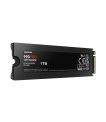 SSD, SAMSUNG, 990 PRO with Heatsink, 1TB, M.2, PCIE, NVMe, MLC, Write speed 6900 MBytes/sec, Read speed 7450 MBytes/sec, 2.3mm, TBW 600 TB, MTBF 1500000 hours, MZ-V9P1T0CW sīkattēls