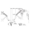 GEMBIRD Adjustable desk 2-display sīkattēls