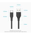 CABLE USB-C TO USB2.0/0.25M BLACK CTHBC VENTION sīkattēls