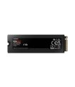 SSD, SAMSUNG, 990 PRO with Heatsink, 1TB, M.2, PCIE, NVMe, MLC, Write speed 6900 MBytes/sec, Read speed 7450 MBytes/sec, 2.3mm, TBW 600 TB, MTBF 1500000 hours, MZ-V9P1T0CW sīkattēls