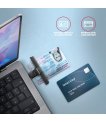 CARD READER POCKET SMARTCARD/USB-C CRE-SMPC AXAGON sīkattēls