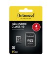 MEMORY MICRO SDHC 4GB C10/W/ADAPTER 3413450 INTENSO sīkattēls