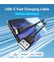 CABLE USB-C TO USB2.0/0.25M BLACK CTHBC VENTION sīkattēls