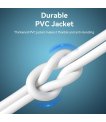 CABLE USB-C TO USB2.0/1.5M WHITE CTHWG VENTION sīkattēls