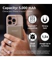 POWER BANK USB 5000MAH MAG/CHAMPAGNE 7344021 INTENSO sīkattēls