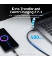 CABLE USB-C TO USB2.0/0.25M BLACK CTHBC VENTION sīkattēls