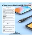CABLE USB-C TO USB2.0/1M BLACK CTHBF VENTION sīkattēls