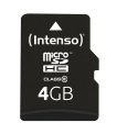 MEMORY MICRO SDHC 4GB C10/W/ADAPTER 3413450 INTENSO sīkattēls