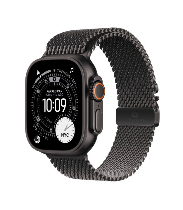 Apple Watch Ultra 3 GPS + Cellular, 49 mm, Black Titanium, Black Titanium Milanese Loop (L)