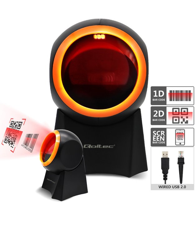 QOLTEC 50857 Wired desktop barcode scan