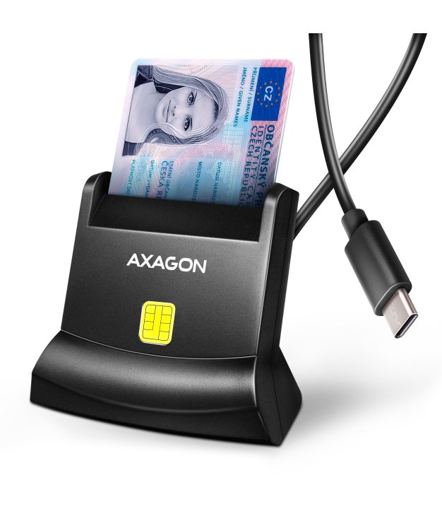 CARD READER STAND SMARTCARD/ID/USB-C 1.2M CRE-SM4NC AXAGON