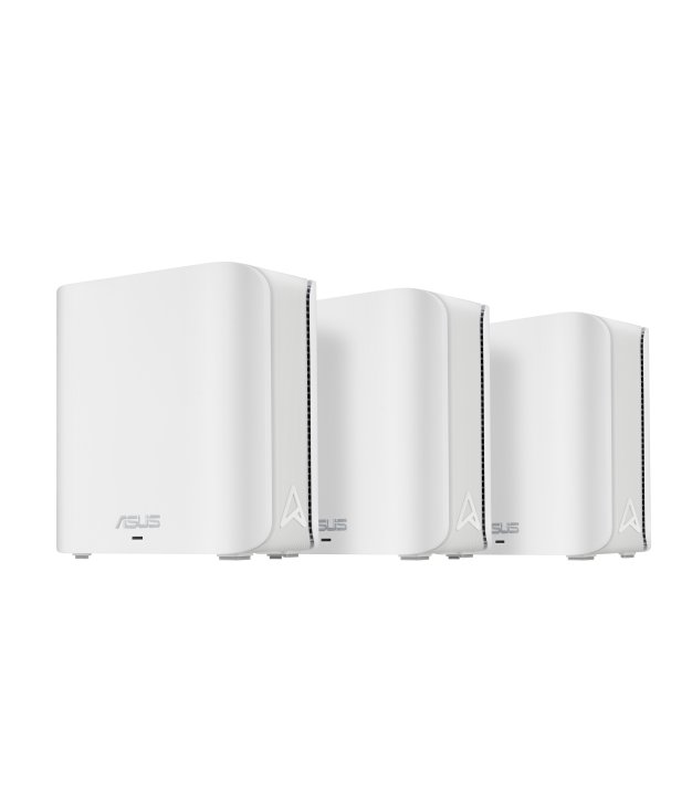 Wireless Router, ASUS, ZenWiFi BD4, Product type Mesh router, Qtty 3 pc(s), Wi-Fi band Dual-band (2.4 GHz / 5 GHz), Wi-Fi 7 (802.11be), Ethernet WAN Yes, 2xEthernet LAN (RJ-45) ports, WLAN speed 2882 Mbit/s, Internal memory 512 MB, Flash memory 128 MB, Wh