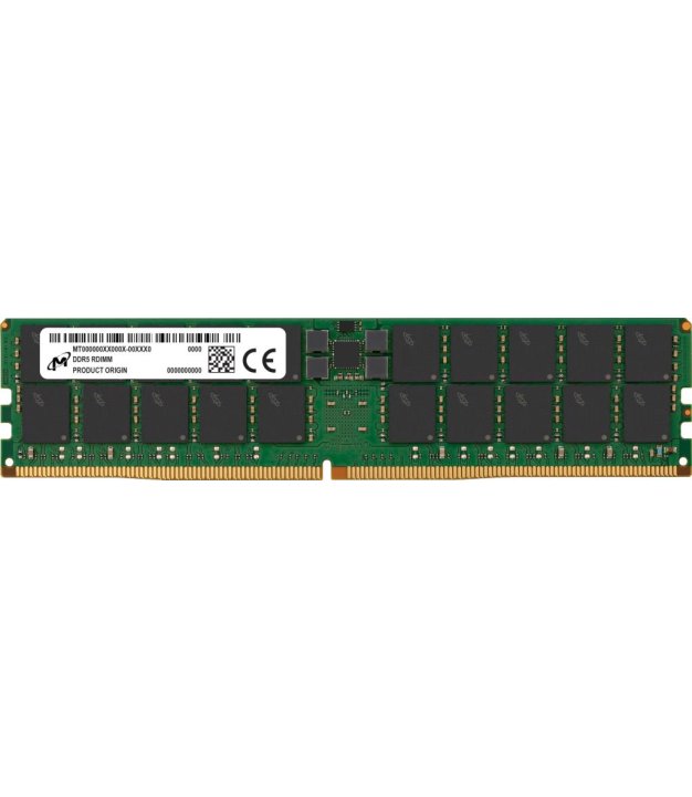 Server Memory Module, MICRON, DDR5, 128GB, RDIMM, 5600 MHz, CL 46, 1.1 V, MTC40F2047S1RC56BR