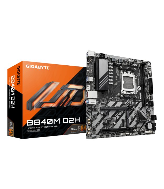 Mainboard, GIGABYTE, AMD B840, Socket AM5, micro ATX, RAM DDR5-SDRAM, 2xSlots, 2xNumber of M.2 (M) slots, B840M D2H (Rev. 1.1), B840MD2H1.1