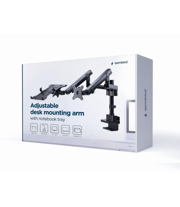 DISPLAY ACC MOUNTING ARM/NB TRAY MA-DA3-02 GEMBIRD