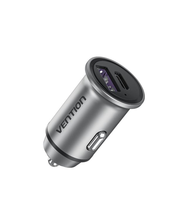 MOBILE CHARGER CAR USB/2P GRAY FFBH0 VENTION