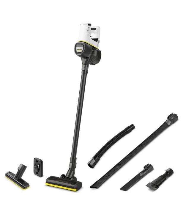 Vacuum Cleaner, KARCHER, Battery-power vacuum cleaner VC 4 Cordless myHome Car, Cordless/Bagless/Car cleaning, Capacity 0.65 l, Noise 78 dB, White, Weight 2.4 kg, 1.198-632.0