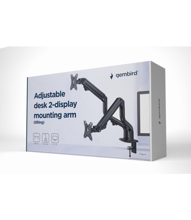 GEMBIRD Adjustable desk 2-display