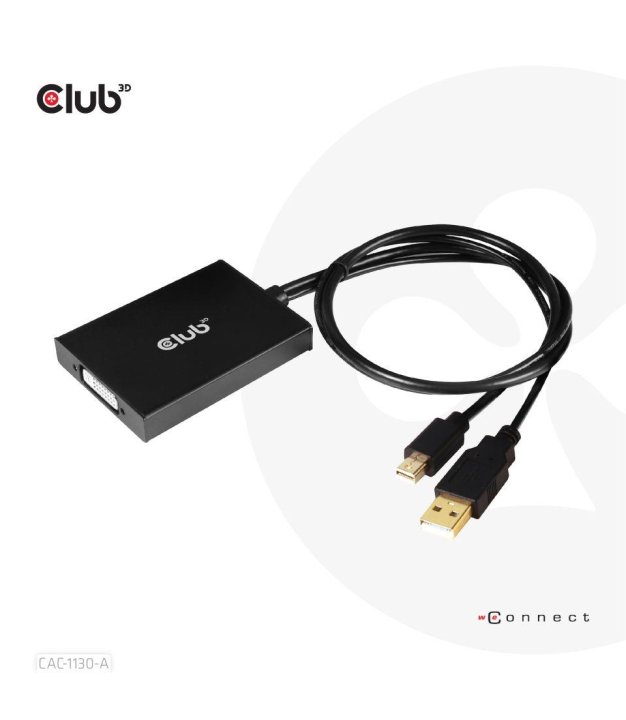 CLUB3D Mini DisplayPort to Dual Link DVI, HDCP OFF version for Apple Cinema Displays Active Adapter
