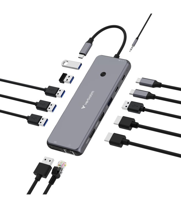 VERBATIM USB-C Pro Multiport Hub 13 Port