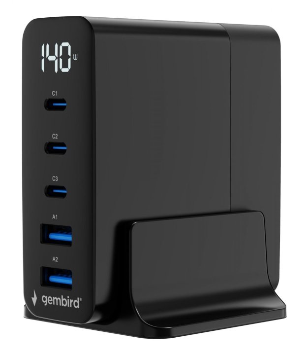 CHARGER USB UNIVERSAL 4P 140W/TA-UC-2A3C-PD140-01-BK GEMBIRD