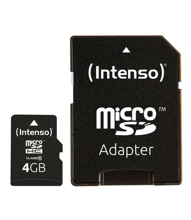 MEMORY MICRO SDHC 4GB C10/W/ADAPTER 3413450 INTENSO
