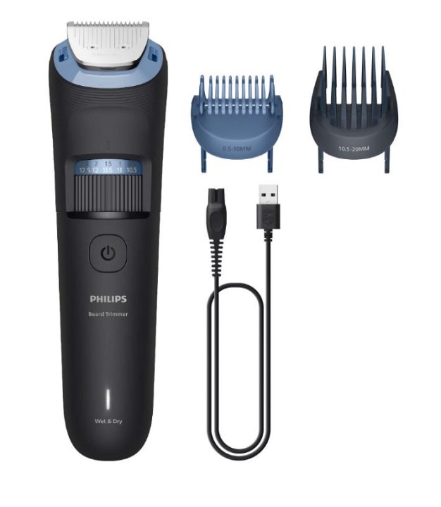Philips Beard Trimmer 3000 Series BT3665/15 Beard grooming with full metal blades